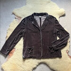 J Jill silk blend velvet velour shirt/jacket XL TALL